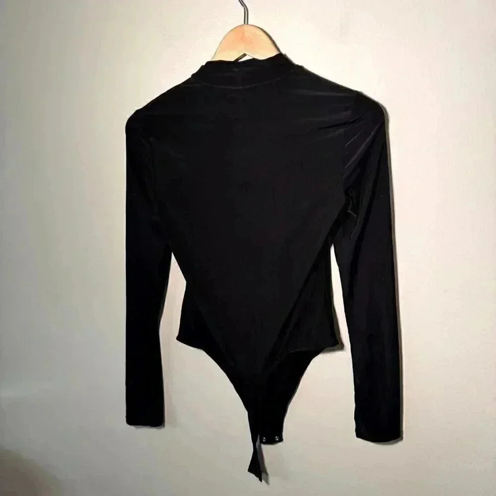 Wayf Long Sleeve Turtleneck Small Bodysuit Cut Out - Picture 6 of 7